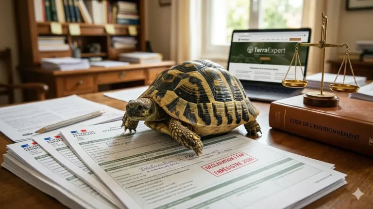 Protocole légal pour déclarer une tortue d'hermann en France